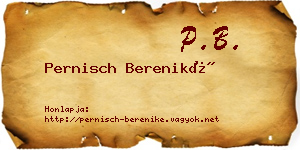 Pernisch Bereniké névjegykártya